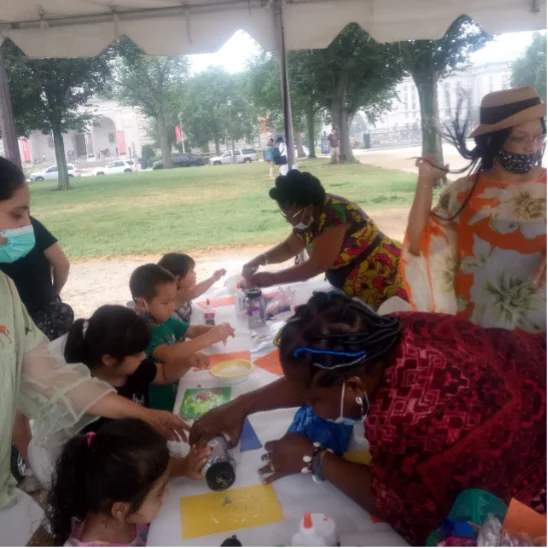 Young artists at work