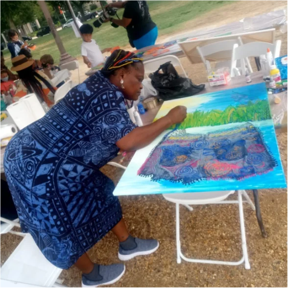 Collaborative paintings for peace
